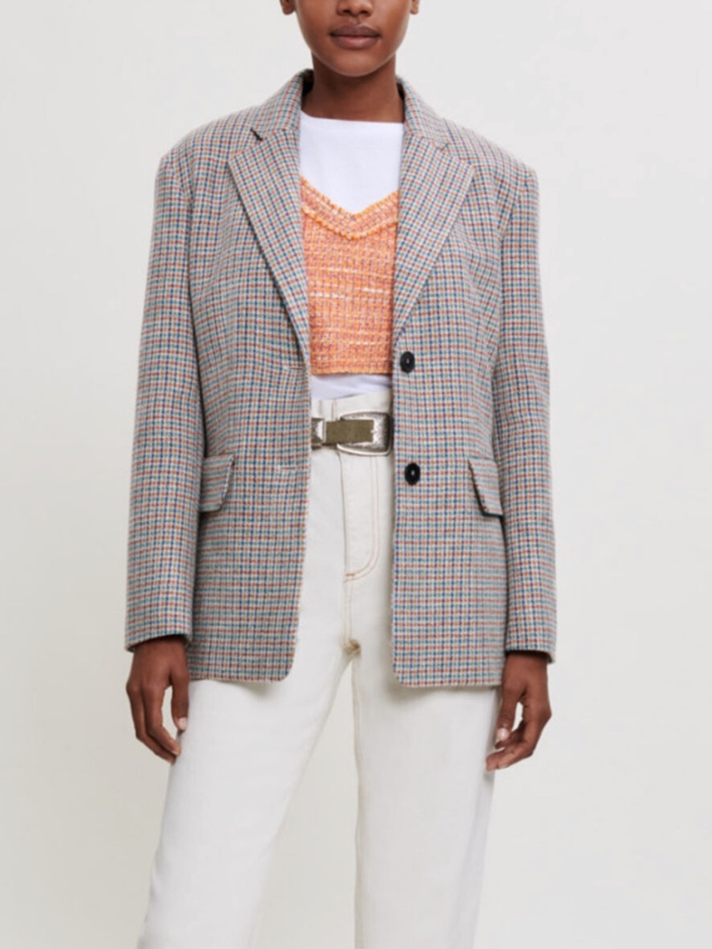 Viva Houndstooth pattern suit jacket